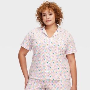 Store Exclusive - Geo Hearts short sleeve pajama set; Roller Rabbit x Target